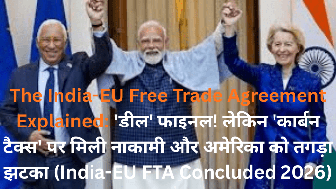 The India-EU Free Trade Agreement Explained: 'डील' फाइनल! लेकिन 'कार्बन टैक्स' पर मिली नाकामी और अमेरिका को तगड़ा झटका (India-EU FTA Concluded 2026)